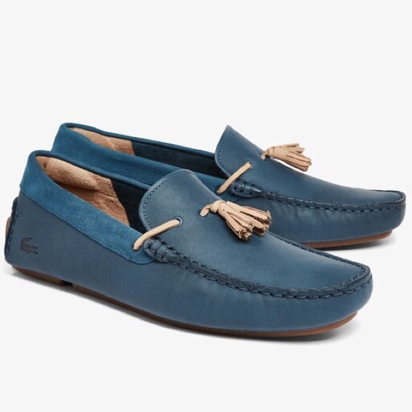 Lacoste Other - LACOSTE Men’s Piloter Tassel Leather loafer Driving Shoes size 7 slip ons NWOB